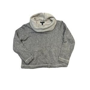 Eileen Fisher Women’s XS Petite Gray Cowl Neck Knit Pullover Sweater